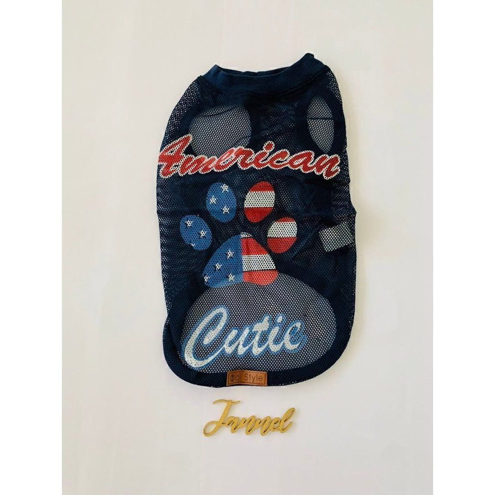 American Flag Dog Shirt - 4th of July Small Dog Clothes for Dogs, Independence D